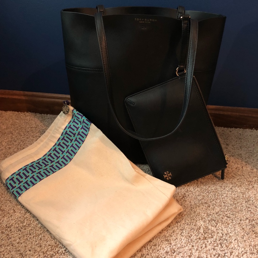 Tory Burch Medium Block T Tote - Picture 1 of 5